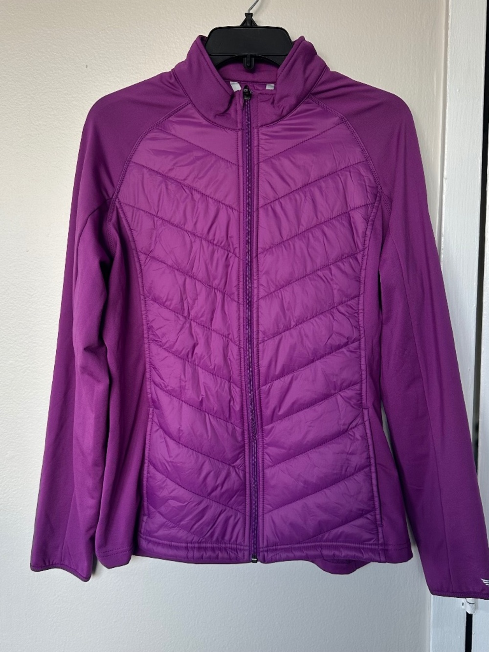 Straight Down Women's Nova Jacket Puffer Quilted Padded Full Zip Size M Purple